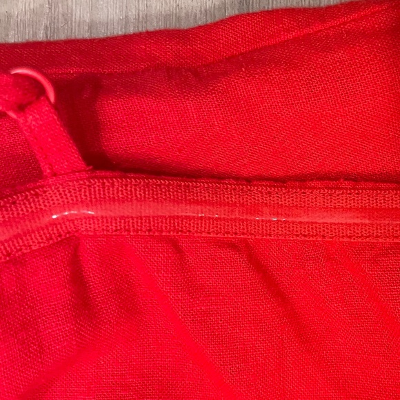 NWT GAP Linen-Blend Mini Dress Size Large Slipper Red - Picture 11 of 15